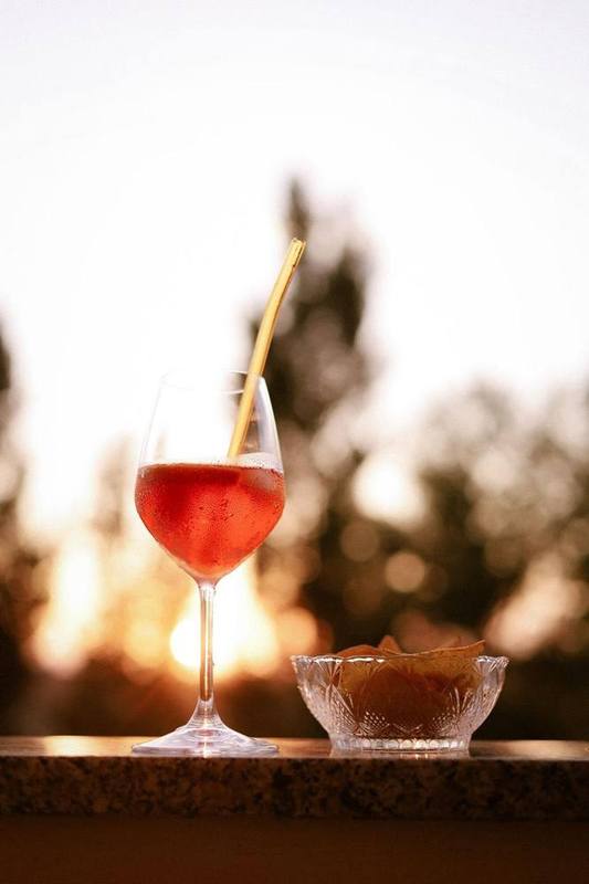 An aperitivo spritz in the evening light
